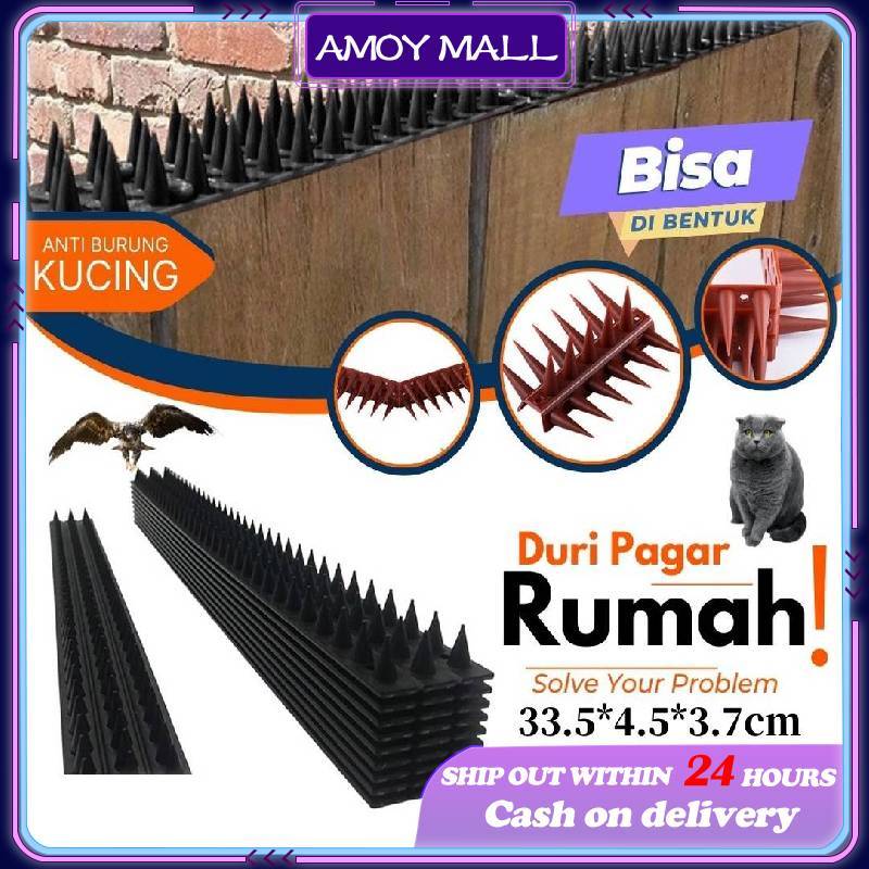 Duri Pagar Plastik Anti Kucing Anjing Burung Ayam Liar Praktis Aman Alat Duri Pengusir Kucing Anjing
