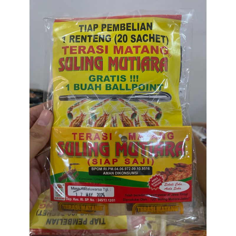 

Terasi Matang Suling Mutiara (free bolpoin)