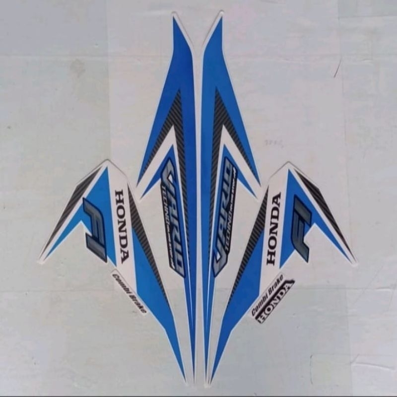 stiker striping honda vario 125 led 2015 putih lis body original