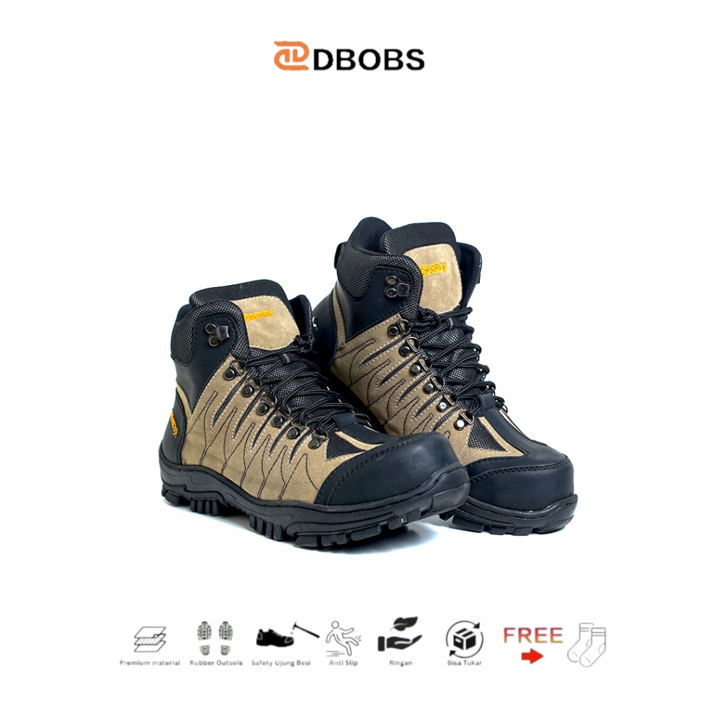 Dbobs Sepatu Safety Boots High Premium Quality Dbobs Clover Tinggi Cream Anti Licin comportable and 