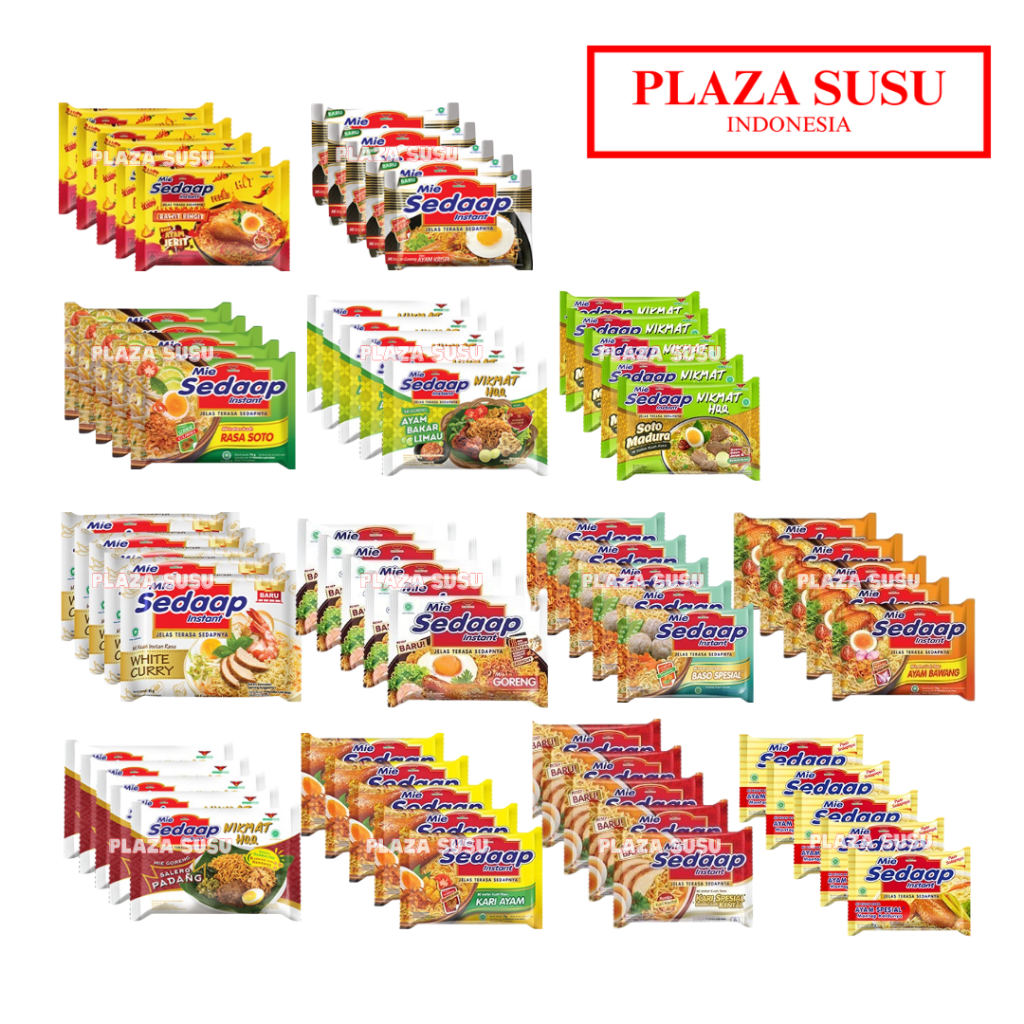 

MIE SEDAAP GORENG INSTANT 5 PCS NOODLES MEE SEDAP MI INSTAN