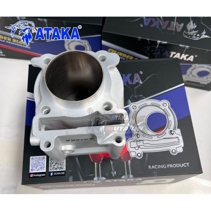 Blok bore up cylinder ceramic mio sporty,smile,soul,fino 59mm ataka racing.