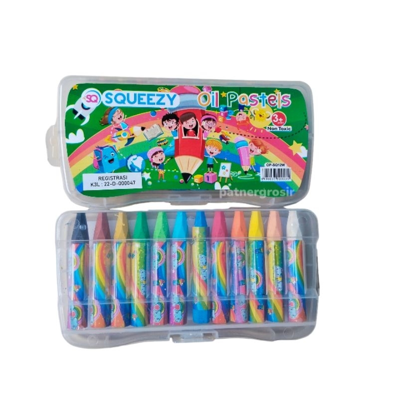 

CRAYON 12 WARNA OIL PASTEL SQUEEZY