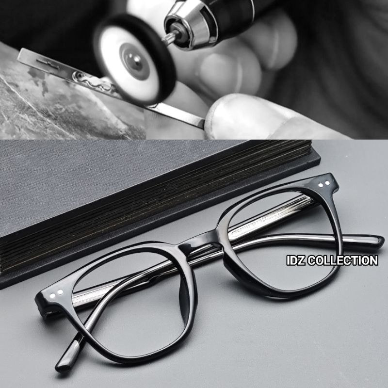 frame kacamata TR 72114 square bold kacamata vintage classy kacamata minus anti radiasi photochromic