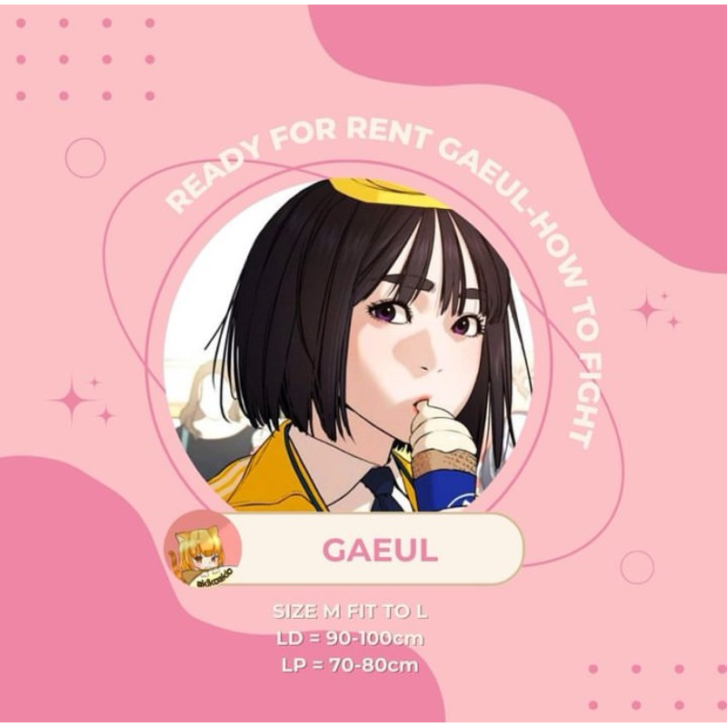 [READY FOR RENT] Gaeul- rental kostum cosplay how to fight manhwa gaeul