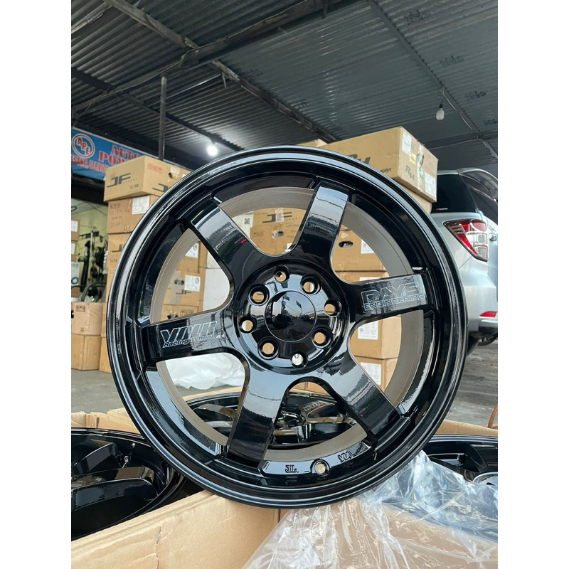 velg TE37 ring 16  warna glossy black
