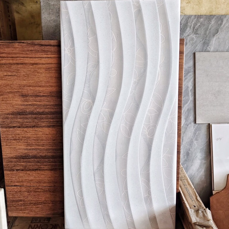 Muraaaahh keramik dinding 3x6 putih motif salurgloss  keramik dinding kamar mandi keramik motif marm