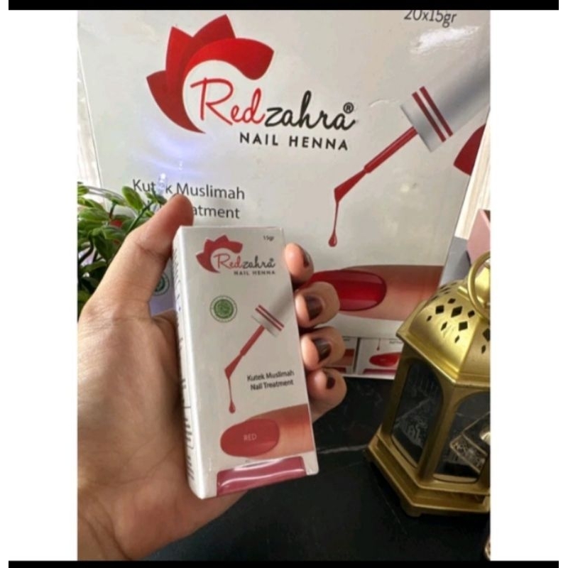 Kutek Henna Halal Redzahra/ Nail Polish/ Kutek Halal Untuk Sholat