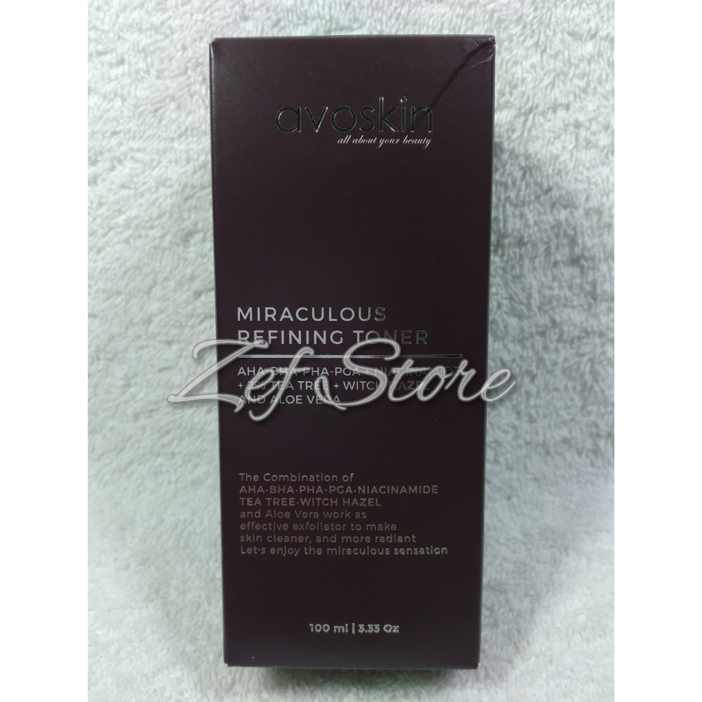 [ORIGINAL BPOM] Avoskin Miraculous Refining Toner Full Size 100ml - Exfoliator Toner Eksfoliasi Kuli