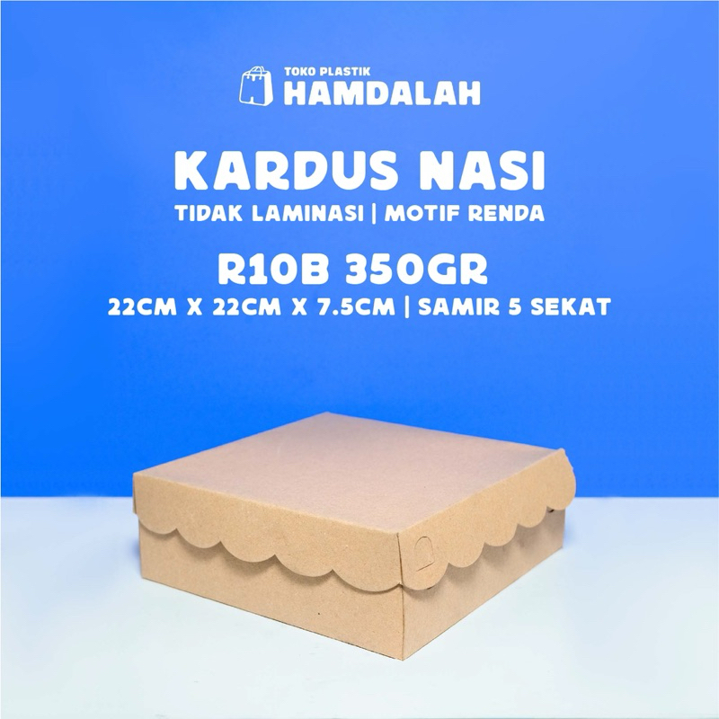 

[R10B] 10 PCS KARDUS KOTAK NASI CATERING SAMIR 5 SEKAT NON LAMINASI MOTIF RENDA / BOX NASI / DUS NASIR