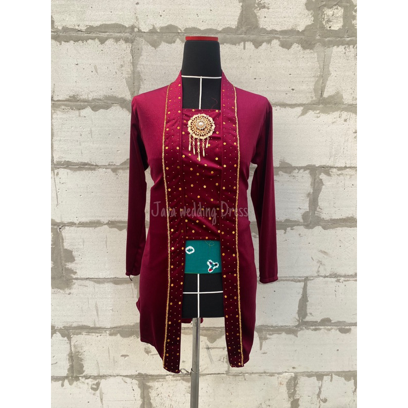 Kebaya bludru Tunic Payet/ kebaya prewedding/ Kebaya bludru tunic/ kebaya kutu baru