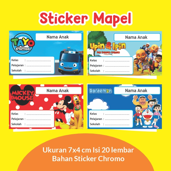 

Sticker Mapel Murah Berkualitas