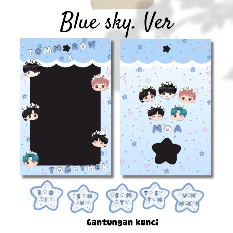 Acrylic Photocard Holder TXT blue star. ver