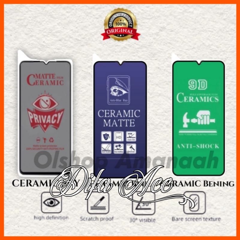 TG OPPO ANTI GORES CERAMIC SPY BLUE CLEAR BENING OPPO A5 Pro A5i A5x A3x / A3 pro / A5S A12 A7 A11K 