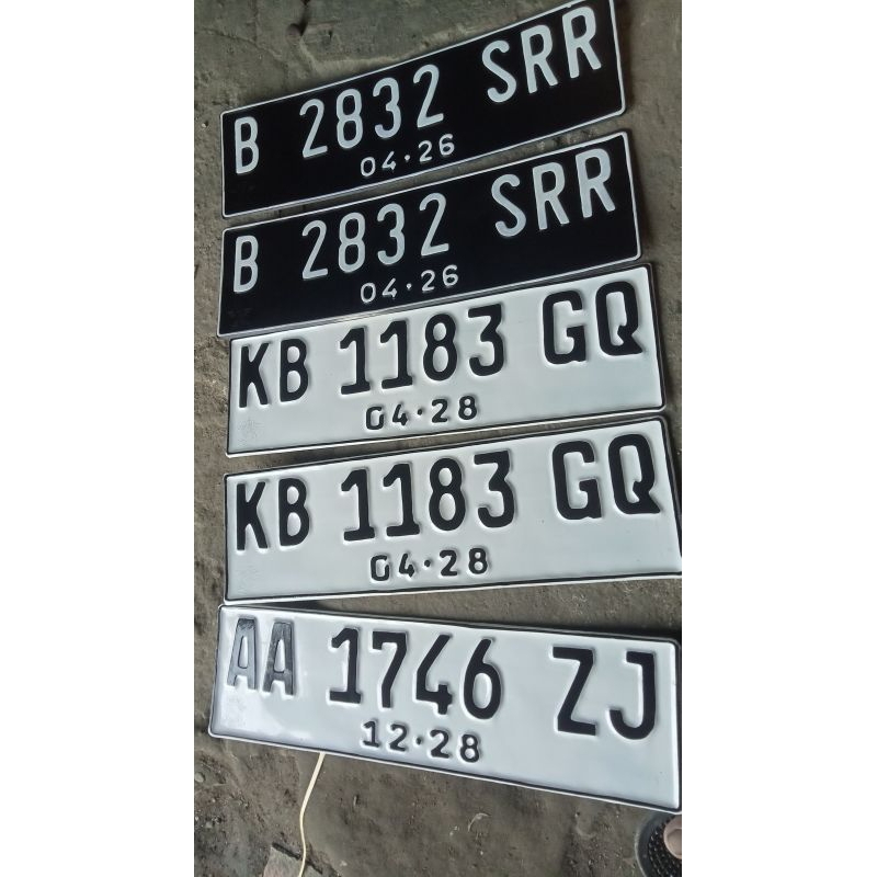 Plat nomer mobil font baru 2024 plat putih
