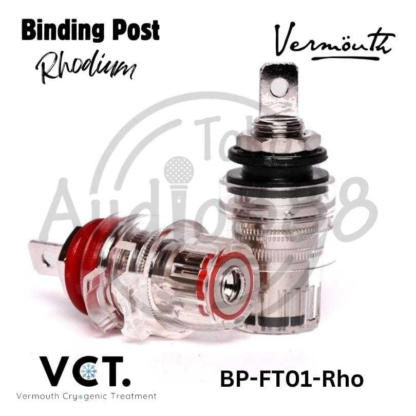 Vermouth Loudspeaker Binding Post BP-FT01-Rho Rhodium Plated, harga 1 pasang ( pair )