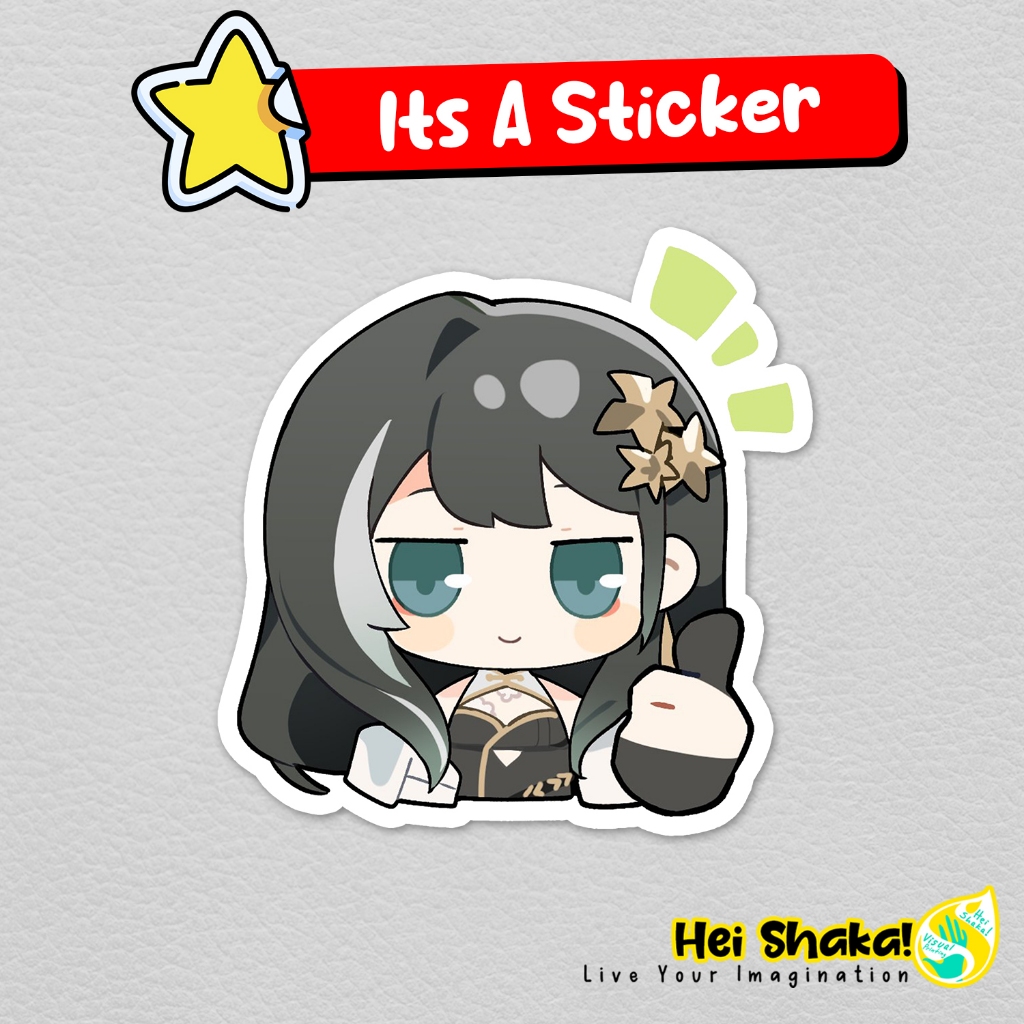 

Stiker Wuthering Waves Baizhi Chibi Approve Sticker Gaming Game Vinyl Anti Air