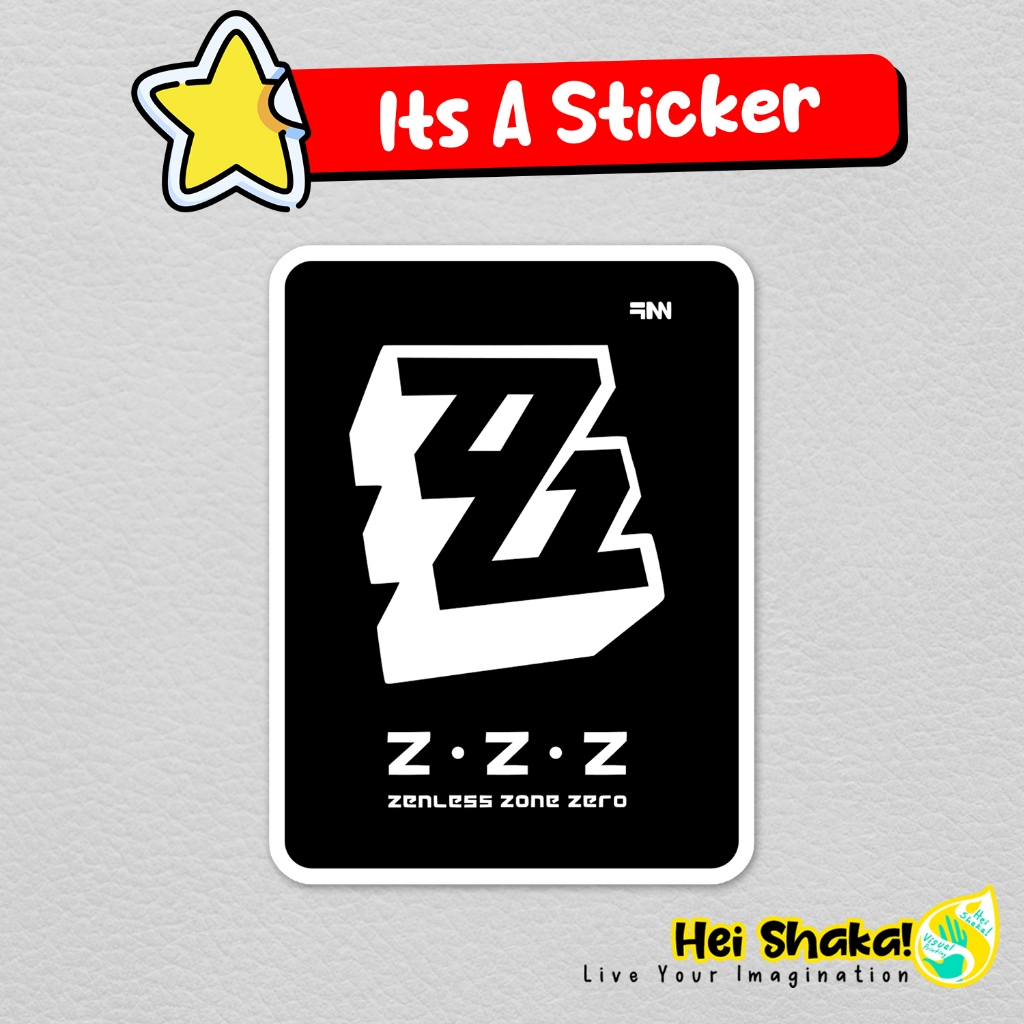 

Stiker ZZZ Zenless Zone Zero Black Logo Sticker Gaming Game Vinyl Anti Air
