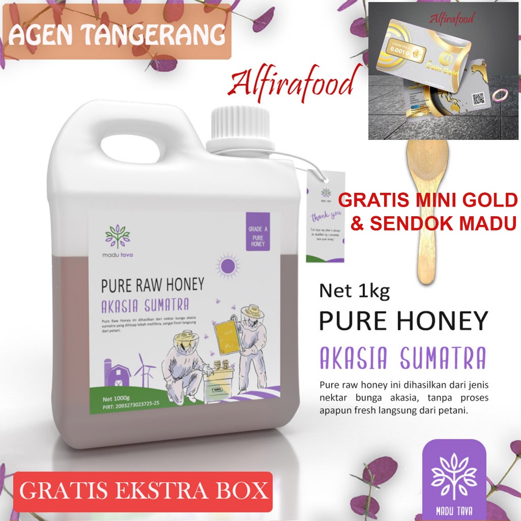 

Madu Asli Akasia Sumatera Tava Raw Pure Honey 1kg