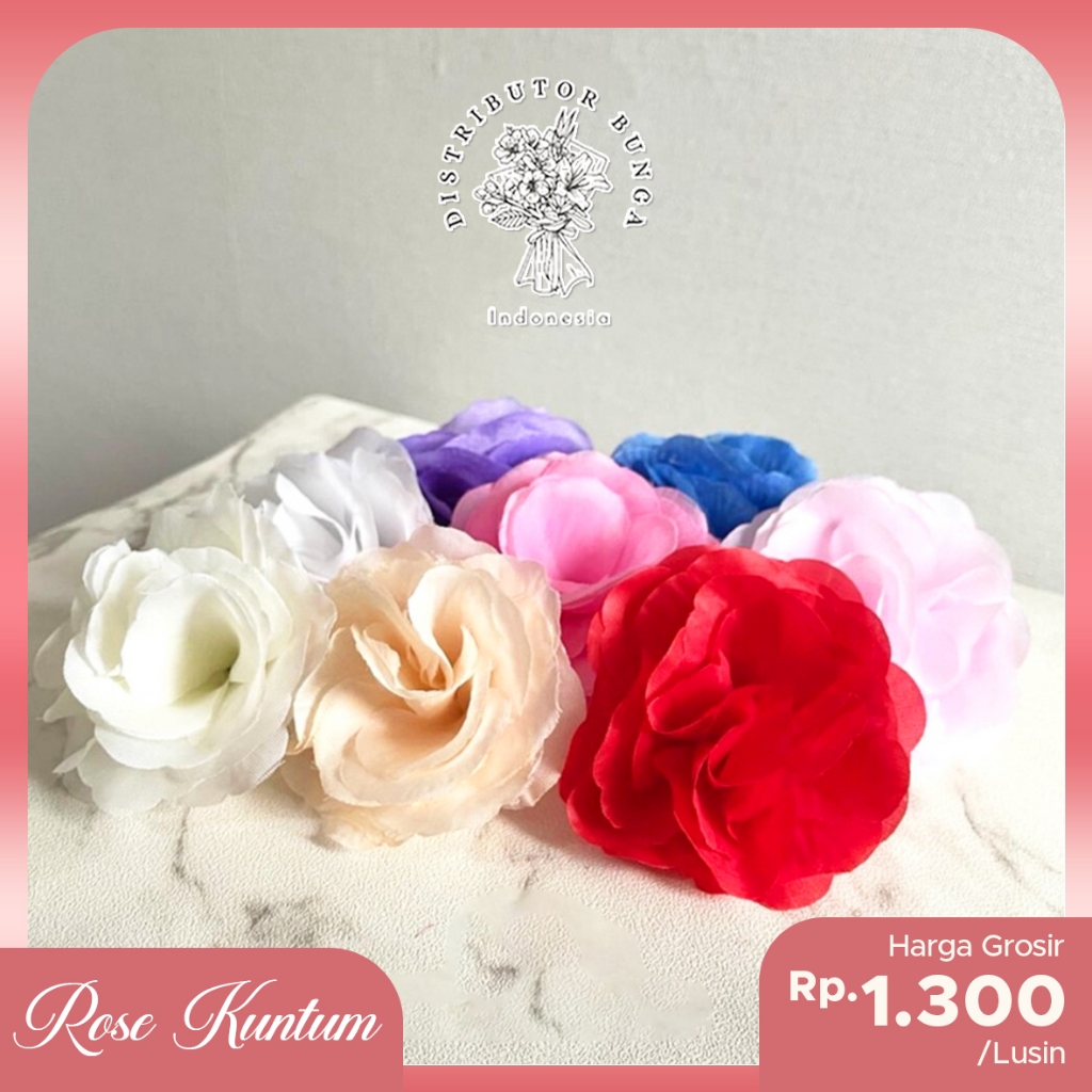 ✅COD - Kuntum Bunga Mawar Rose Import Plastik / Bunga Mawar Rose Artificial / Artificial Import Prem
