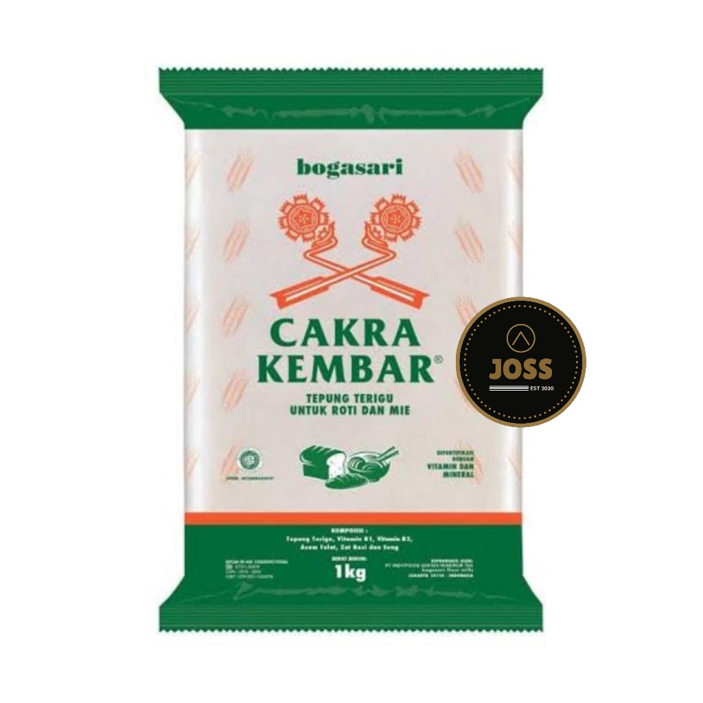 

[KHUSUS INSTAN] Tepung Terigu CAKRA KEMBAR 1KG BOGASARI