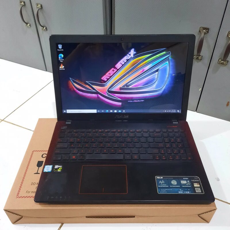 Laptop Asus Gaming X550VXK, Baby ROG, Gaming Editing Ok, Lengkap, Black