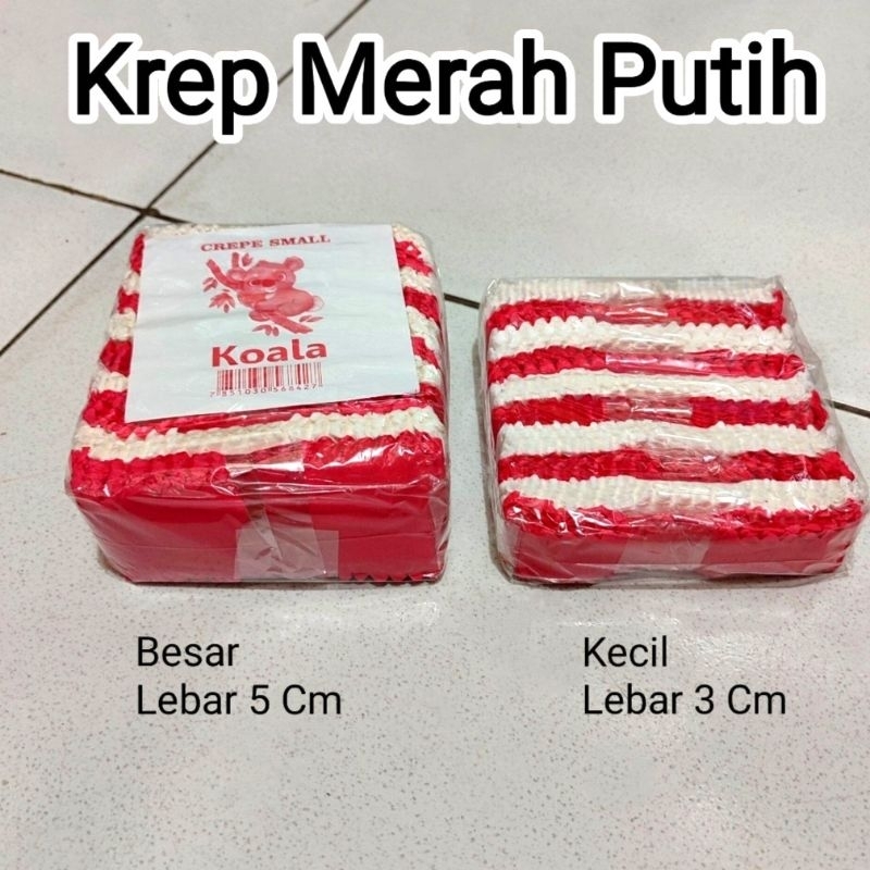 

1 Pak Kertas Krep Merah Putih Isi 10 Bungkus ( Besar & Kecil )