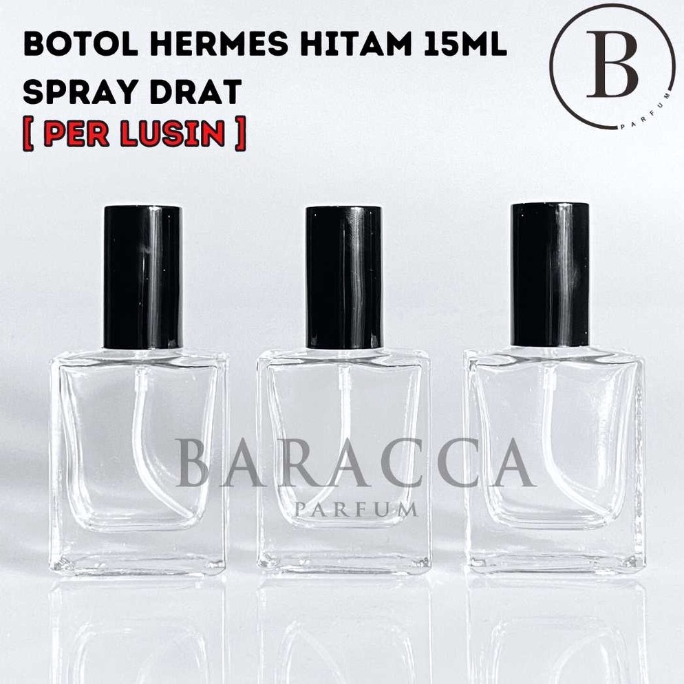 Langsung Beliii Botol Parfum Hermes 15ML Drat Tutup Hitam  Botol Parfum Kosong Hermes  Botol Parfum 