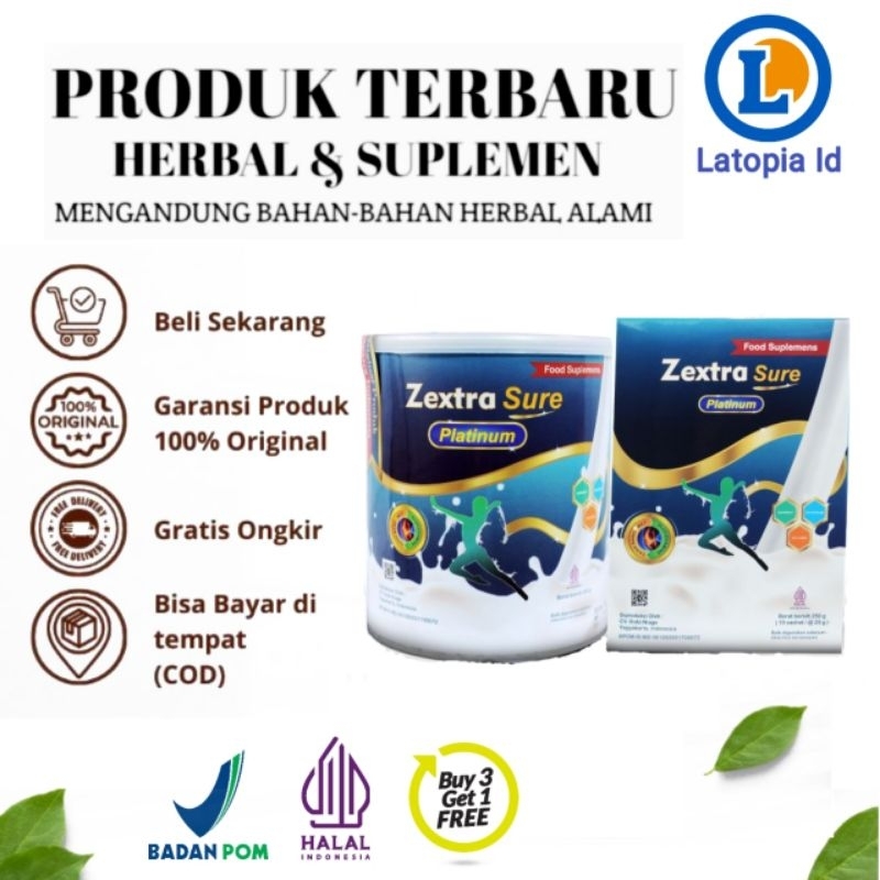 

ZEXTRA SURE GOLD SUSU SENDI DAN TULANG 1KALENG DAN 1 BOX 100% ORIGINAL