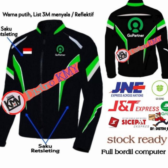 Terjangkau  Jaket Gopartner  Jaket Gojek Terbaru Waterproof F67  Gopart Touring Size