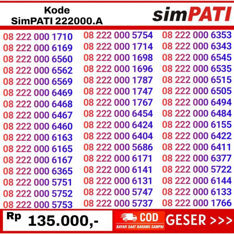simpati telkomsel 123456 awalan 081 murah