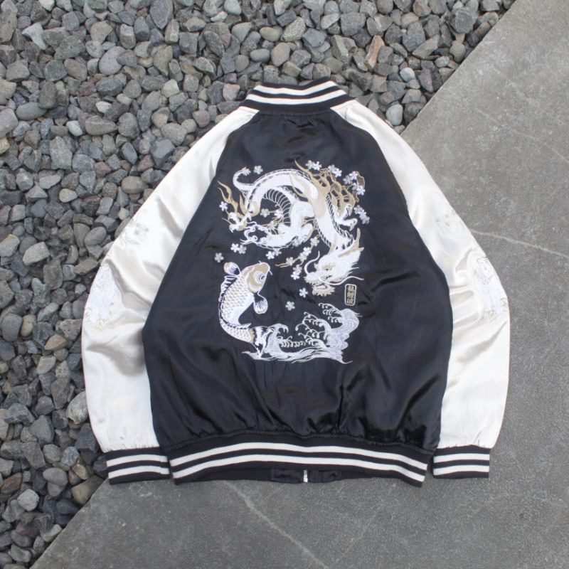 sukajan Japanese traditional ryu & koi