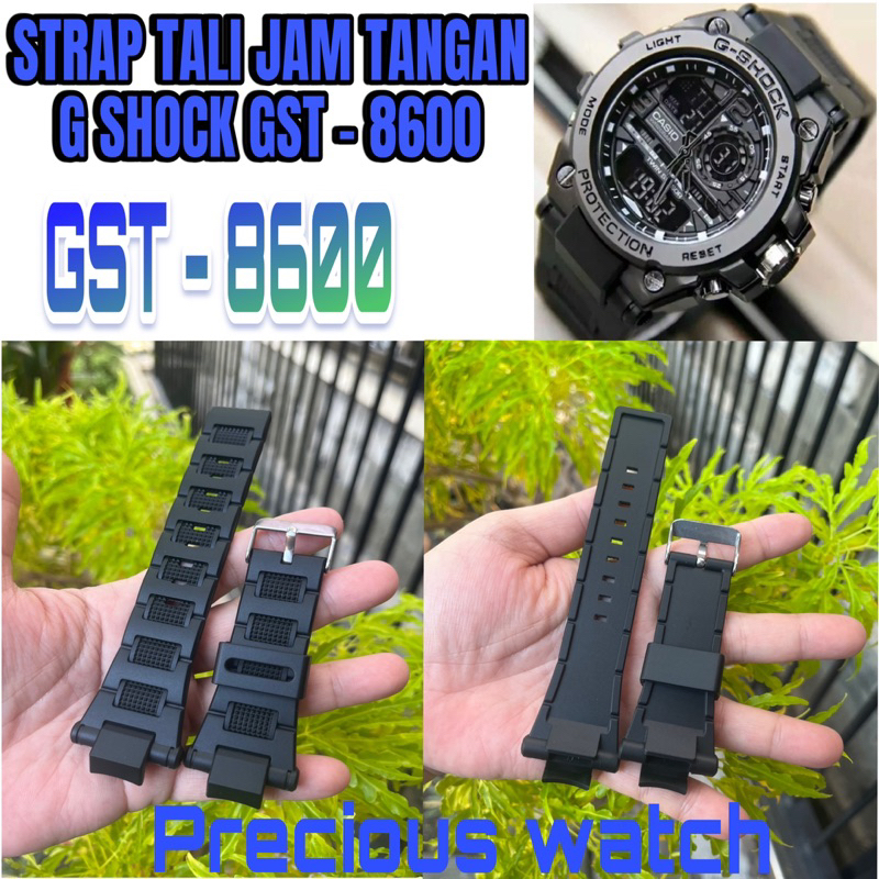 Strap Tali Jam Tangan Pria G Shock GST-8600 Metal Full Black GST8600 GST 8600