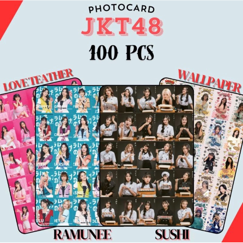Photocard Jkt48 100pcs/Ramune/Teather/Sushi/Wallpaper