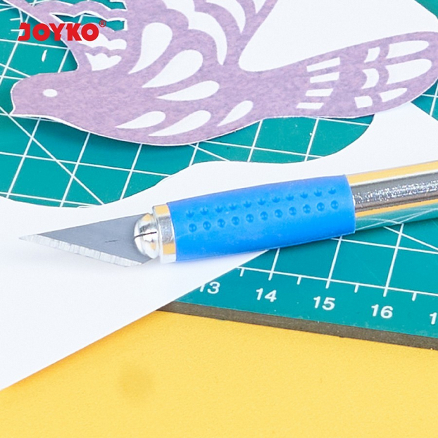 

PEN CRAFT Cutter Knife JOYKO CU-502 Metal + Bonus Refill 10 Blade