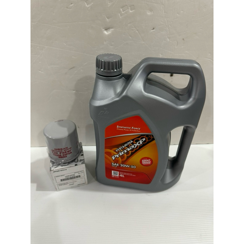 Paket Oli +Filter Oli Gran Livina Pertamina Prima XP 4 Liter