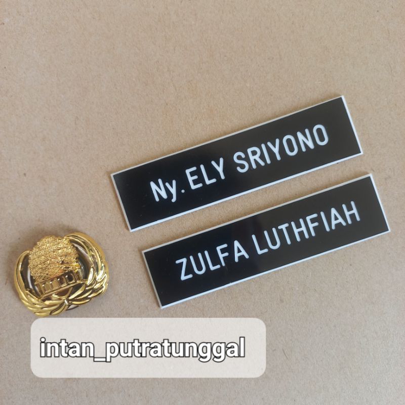Papan Nama Grafir + Pin Korpri