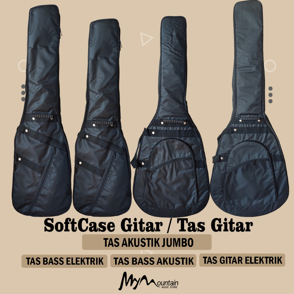 Tas bass elektrik/Tas gitar elektrik/Tas gitar akustik Lapis Spon
