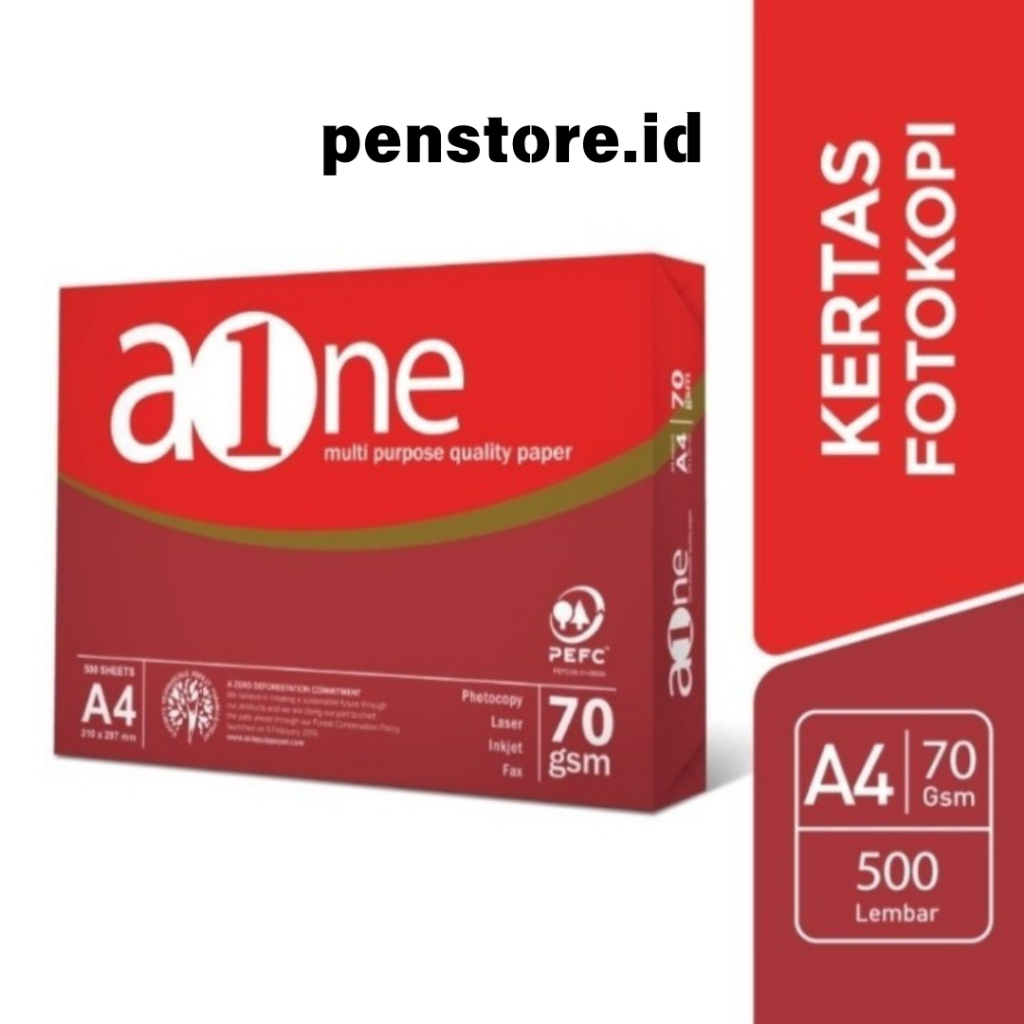 

Kertas HVS A-ONE A4 70 Gram Putih - Kertas HVS Print Fotocopy Putih