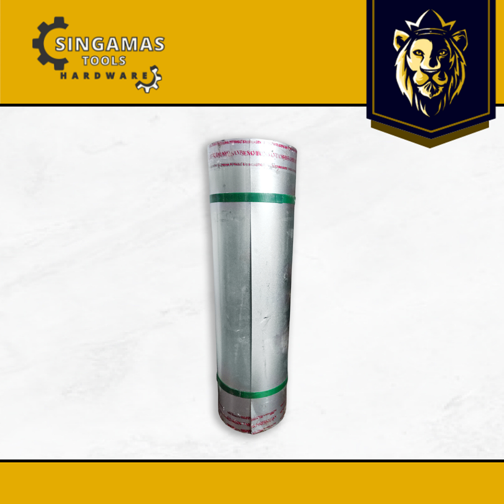 GAJAH ABADI Seng Plat Talang Galvanis 0,2mm x 55cm - per Roll