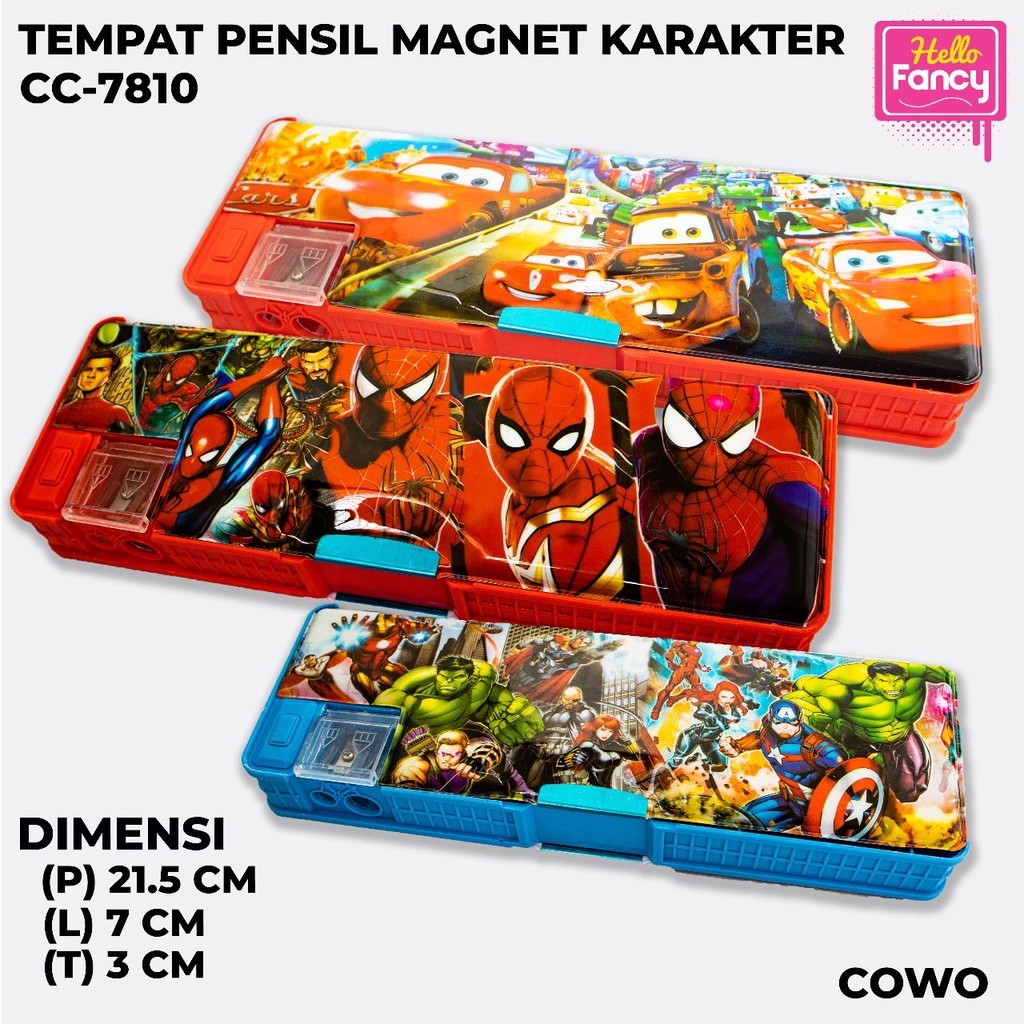 

Tempat Pensil Magnet Karakter 2 Sisi + Rautan / Kotak Pensil CC-7810