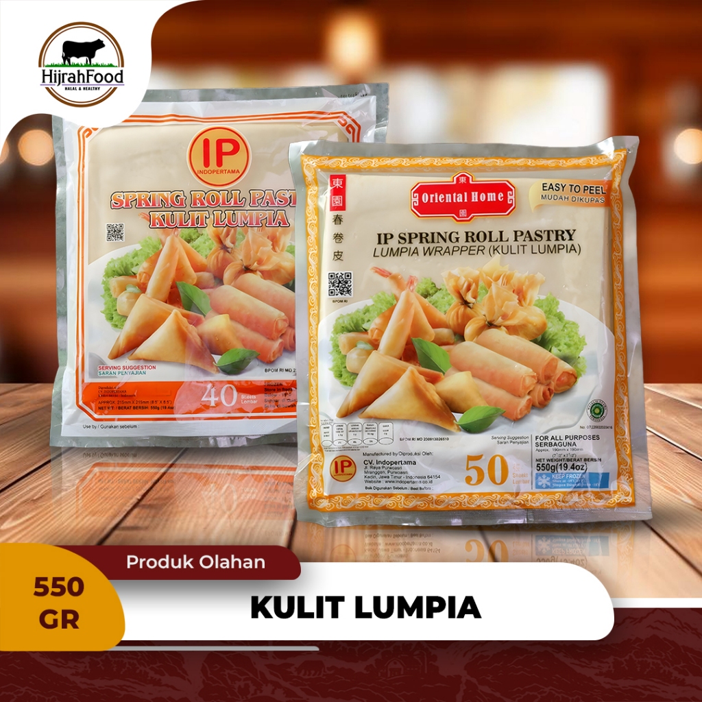 

IndoPertama Spring Roll Pastry 550 gram Kulit Lumpia