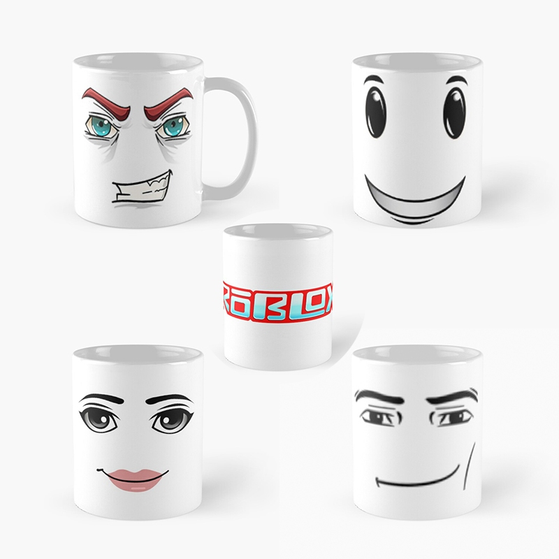 Roblox Man Face Sigma Roblok Meme Robux Game Funny Gift Ceramic Coffee Mug