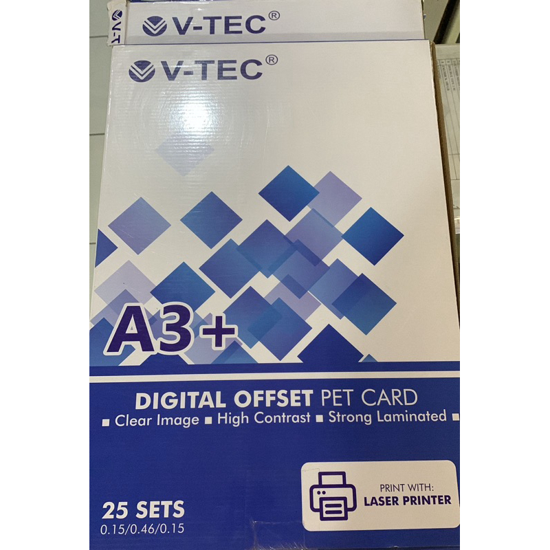 

PVC VTEC A3 25 SET / BAHAN ID CARD A3 LASER / PVC ID CARD BAHAN ID KARTU 0.76 micron
