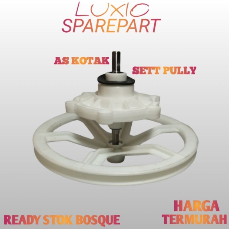 SET PULLY AQUA JAPAN ,SANYO GEARBOX MESIN CUCI 2 TABUNG 7 8 9 KG GEAR BOX QW 850XT 871XT