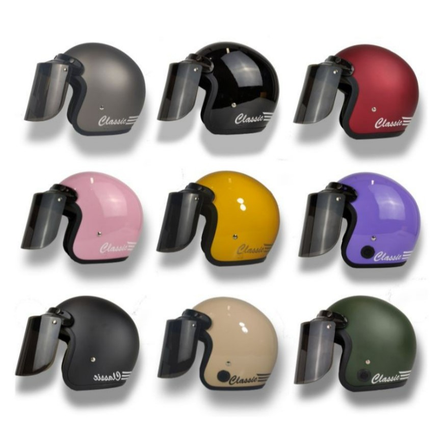 Helm Bogo Classic / Helm Bogo Dewasa / Helm Retro Polos SNI