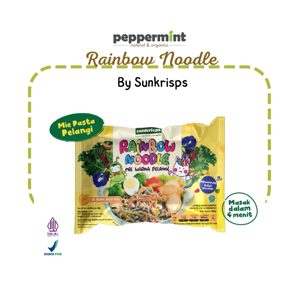 

Sunkrisps Rainbow Noodle (45 gr) / Mie Instant Sehat