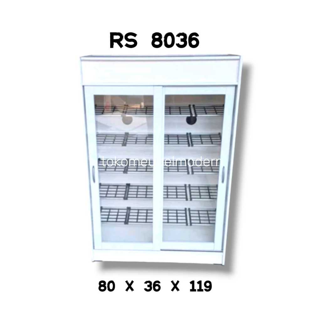 RAK SEPATU RS 8036 JASMINE PINTU KACA SLEDING