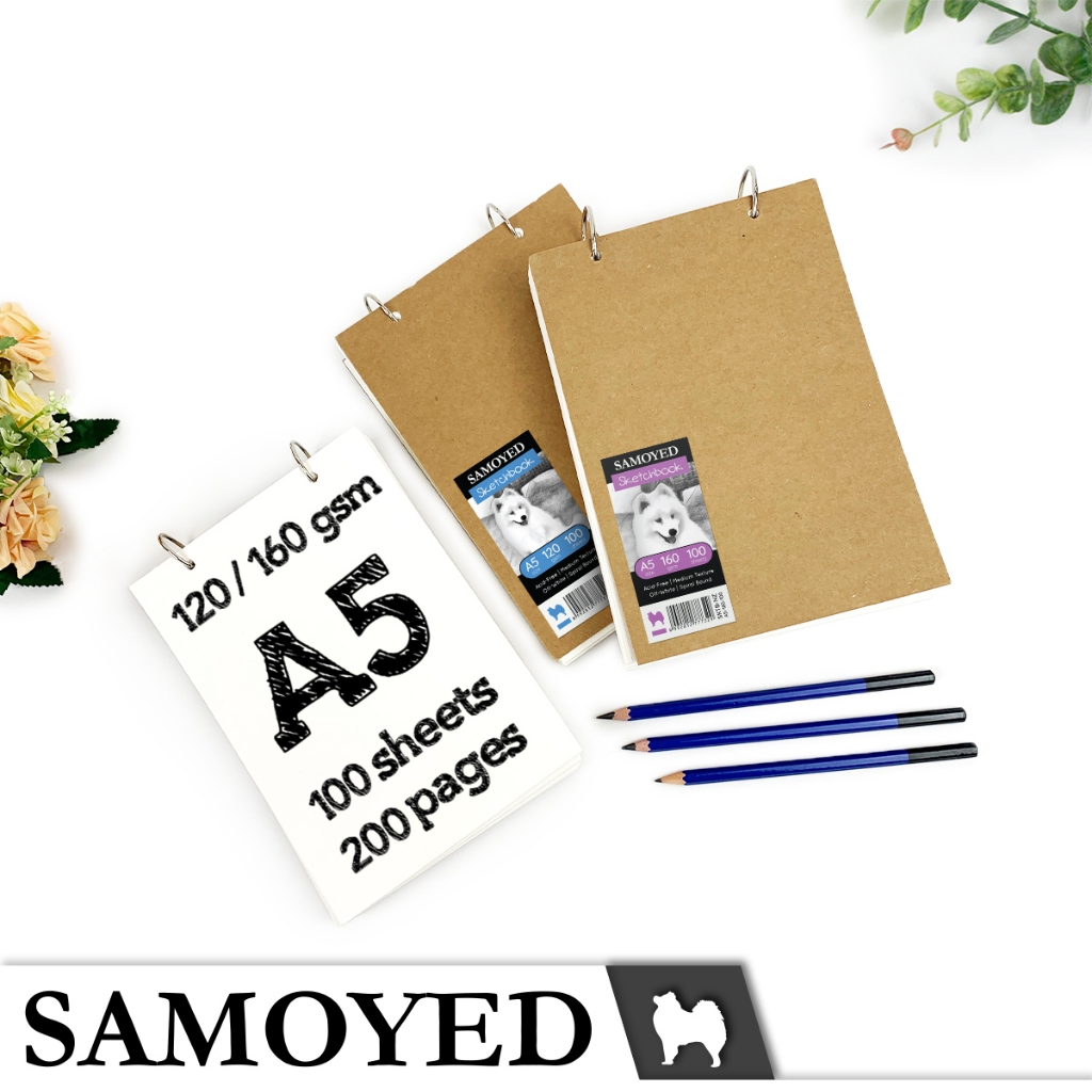 

SAMOYED SKTB-NZ-A5 Buku Gambar / Sketsa / Drawing / Sketch Book / Pad / Sketchbook / Sketchpad A5 120 / 160 gsm