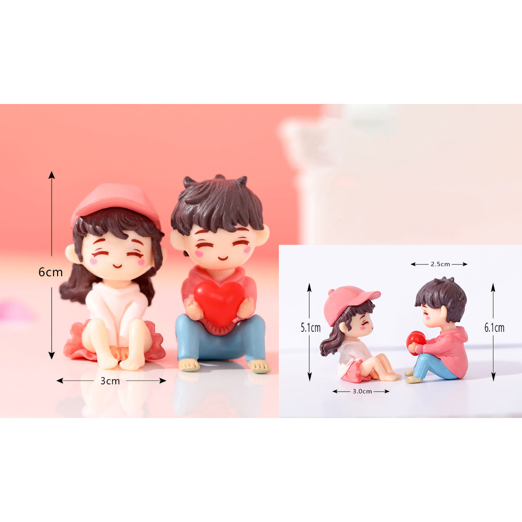 Miniatur Micro Landscape Love Couple Figure
